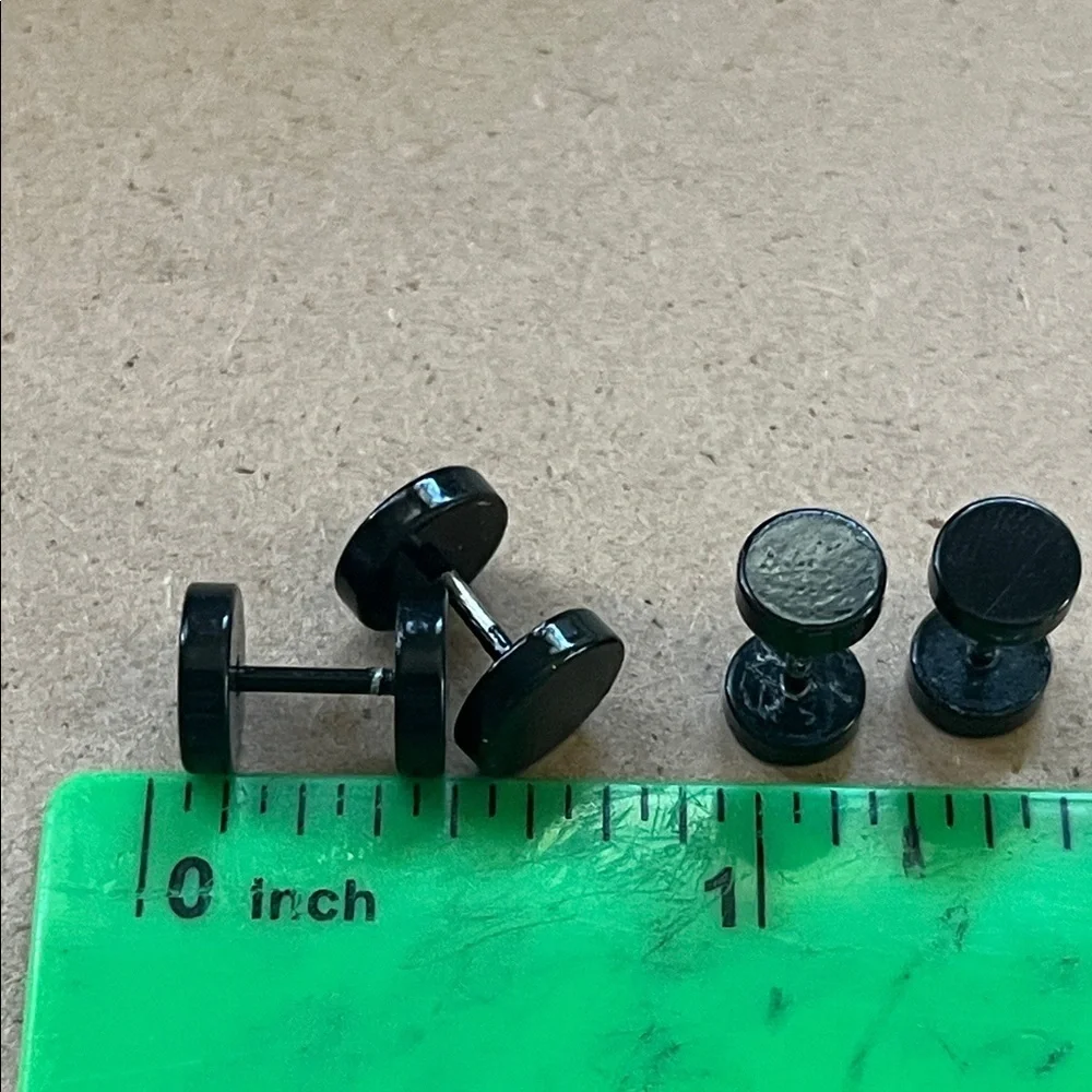 Black Double Flare Plugs
